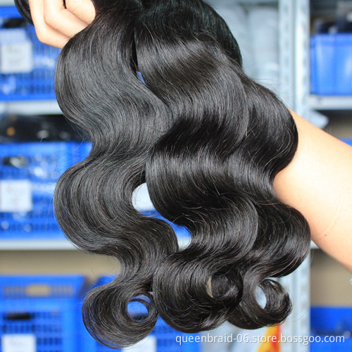 Professional Brazilian Body Wave Hair 100% Unprocessed Virgin Human Hair Bundles with Closure Natural Black Human Hair Extension
